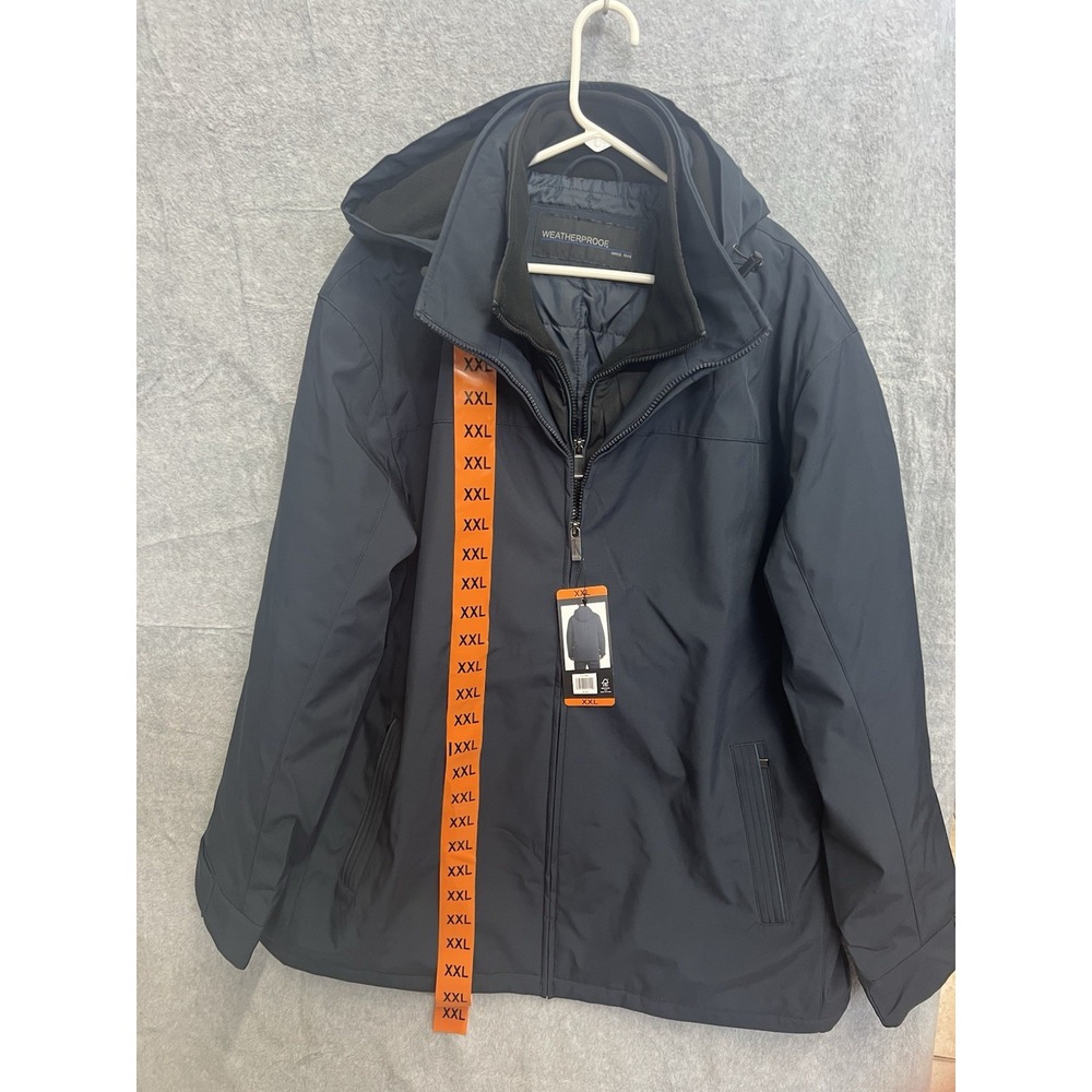 Weatherproof Mens Insulated Hooded Jacket Navy Blue XXL 1311004 NEW